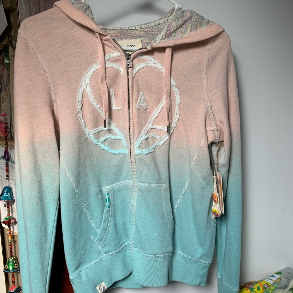 LA Hearts Hooded Sweatshirt w Zipper